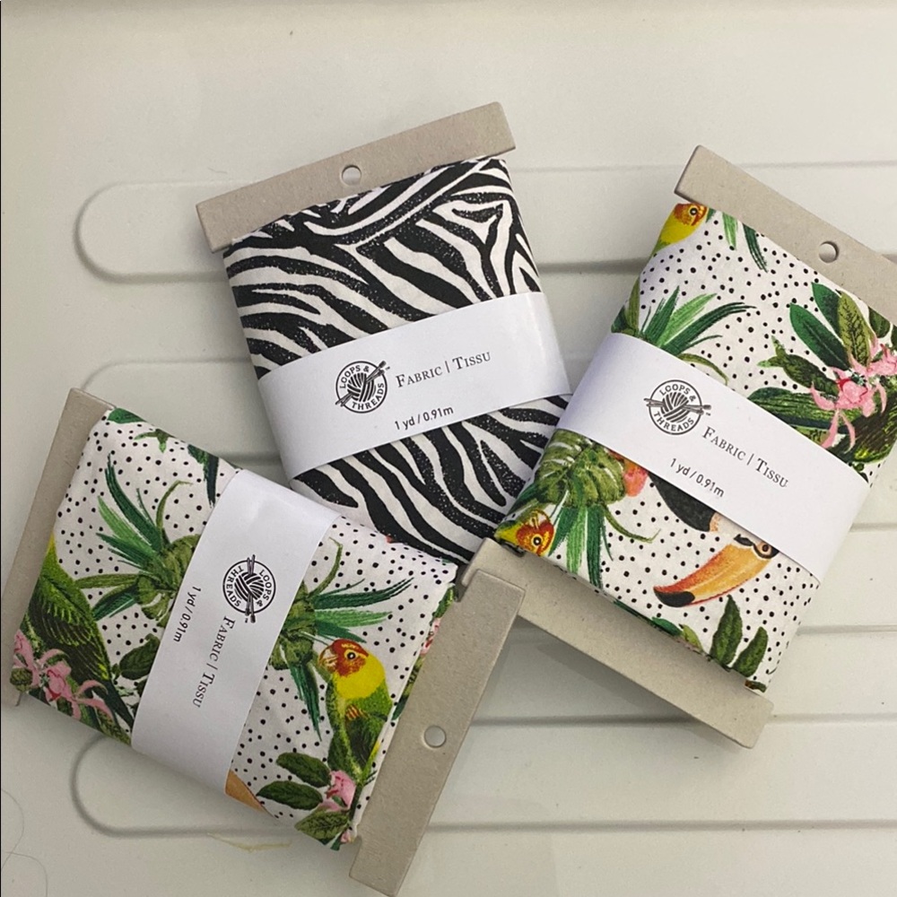 Loops & Threads Fabric Bundle - Zebra and Tropical Prints